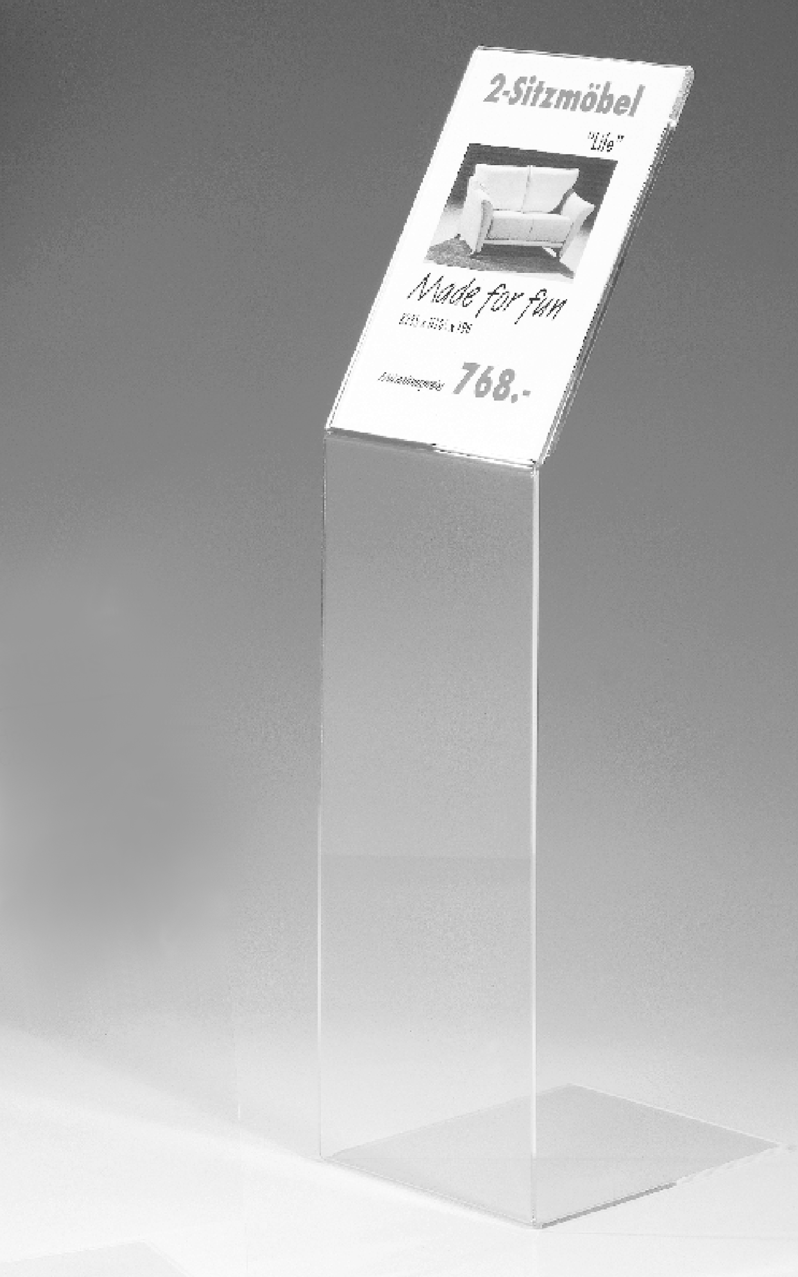 Bodenständer aus Acryl